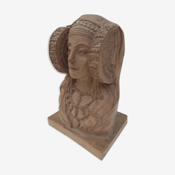 Bust terracotta woman