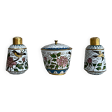 Cloisonne salt and pepper box