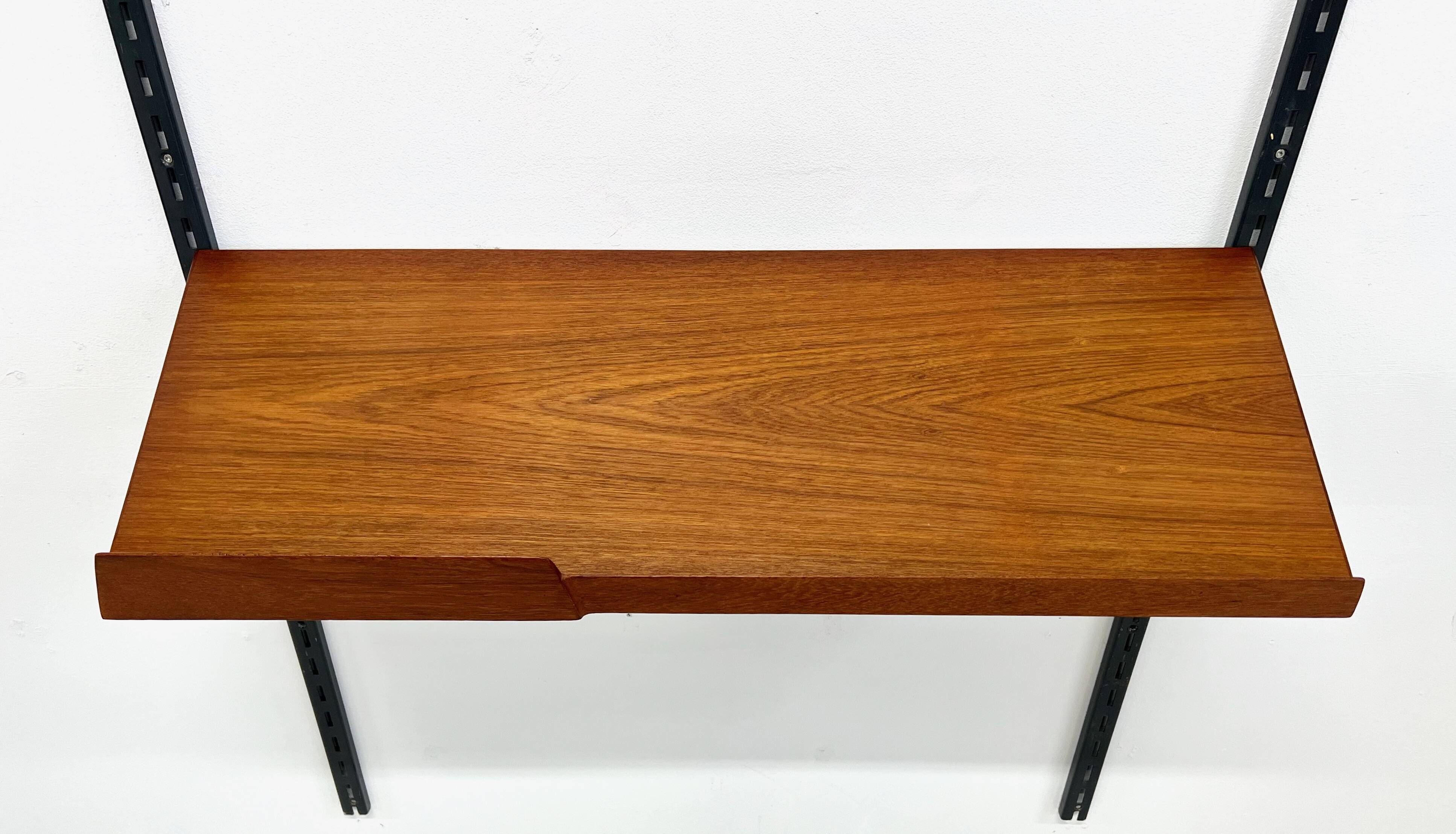 Teak Vintage Magazine Shelf By Kai Kristiansen For FM Modular Wall System.