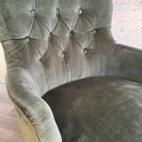 Velvet toad armchair