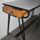 Ancien bureau double avec sa chaise vintage 50