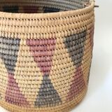 Wicker covered basket