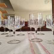 Water and wine glasses from the Royal Manufacture of Bayel