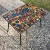 Coffee table in earthenware tiles