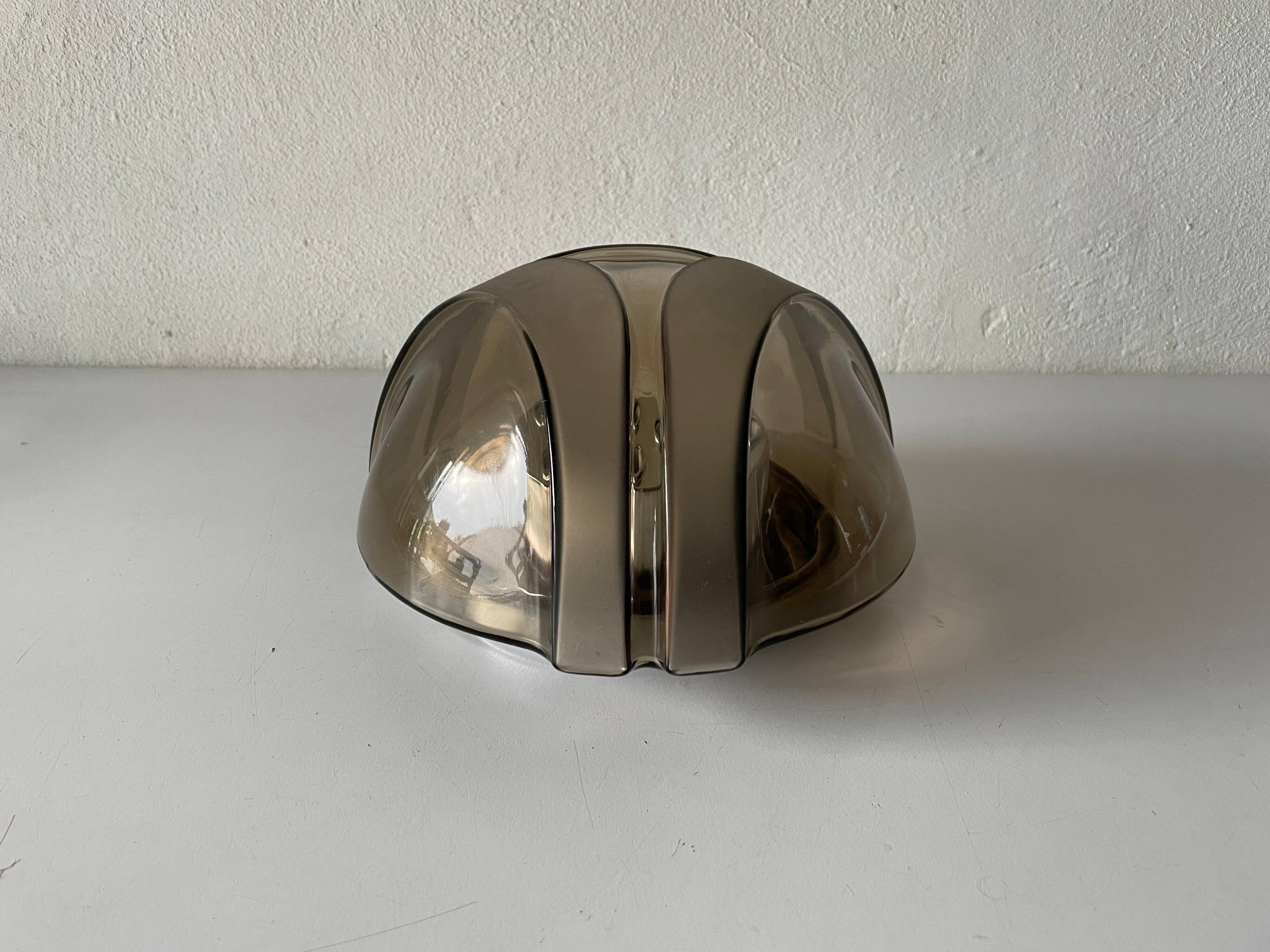 Wall lamp or flush mount in the shape of a dome by Hoffmeister Leuchten, 1960s, Germany.