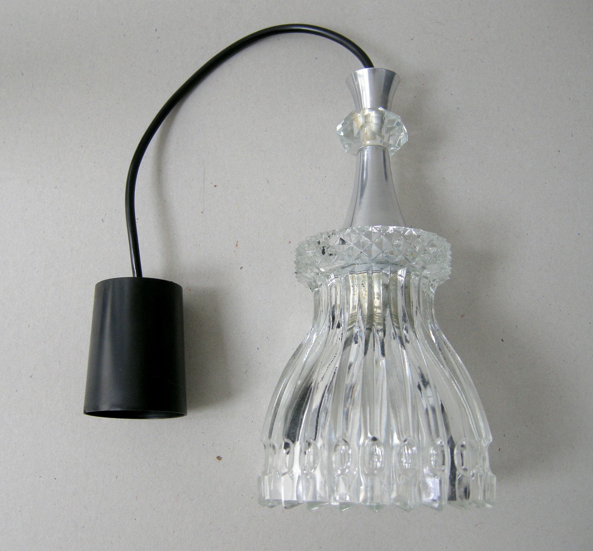 Vintage pendant lamp 1960 glass