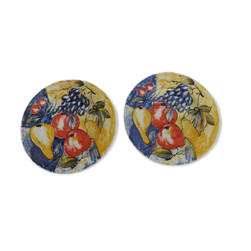 Vintage hostess plate in earthenware