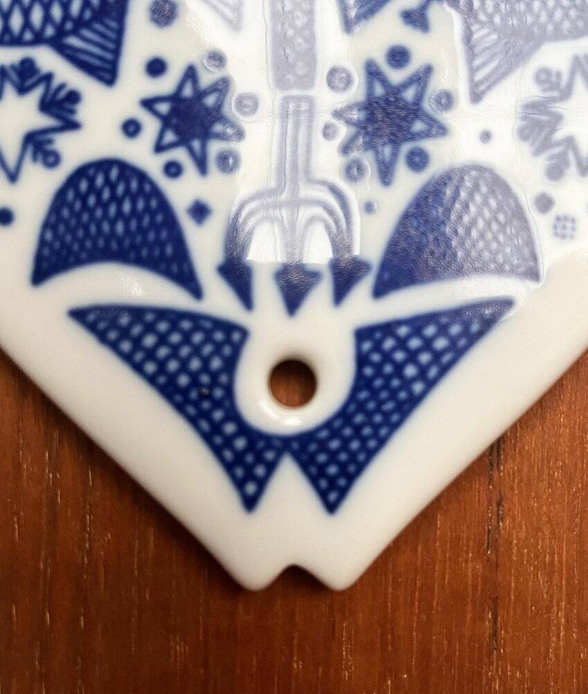 Mid-century porcelain fish wall plate from Porsgrund, Norway, 1960s.