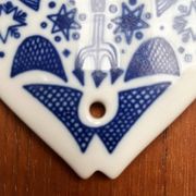 Mid-century porcelain fish wall plate from Porsgrund, Norway, 1960s.