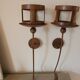 Pair of outdoor candlesticks
