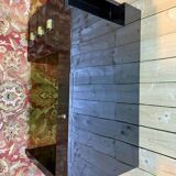 Bureau laqué noir de style Art Déco et sa chaise