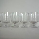 Set of 6 vintage cut crystal wine glasses.