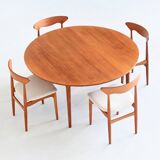 France & Son round dining table in teak Cado Denmark 1960