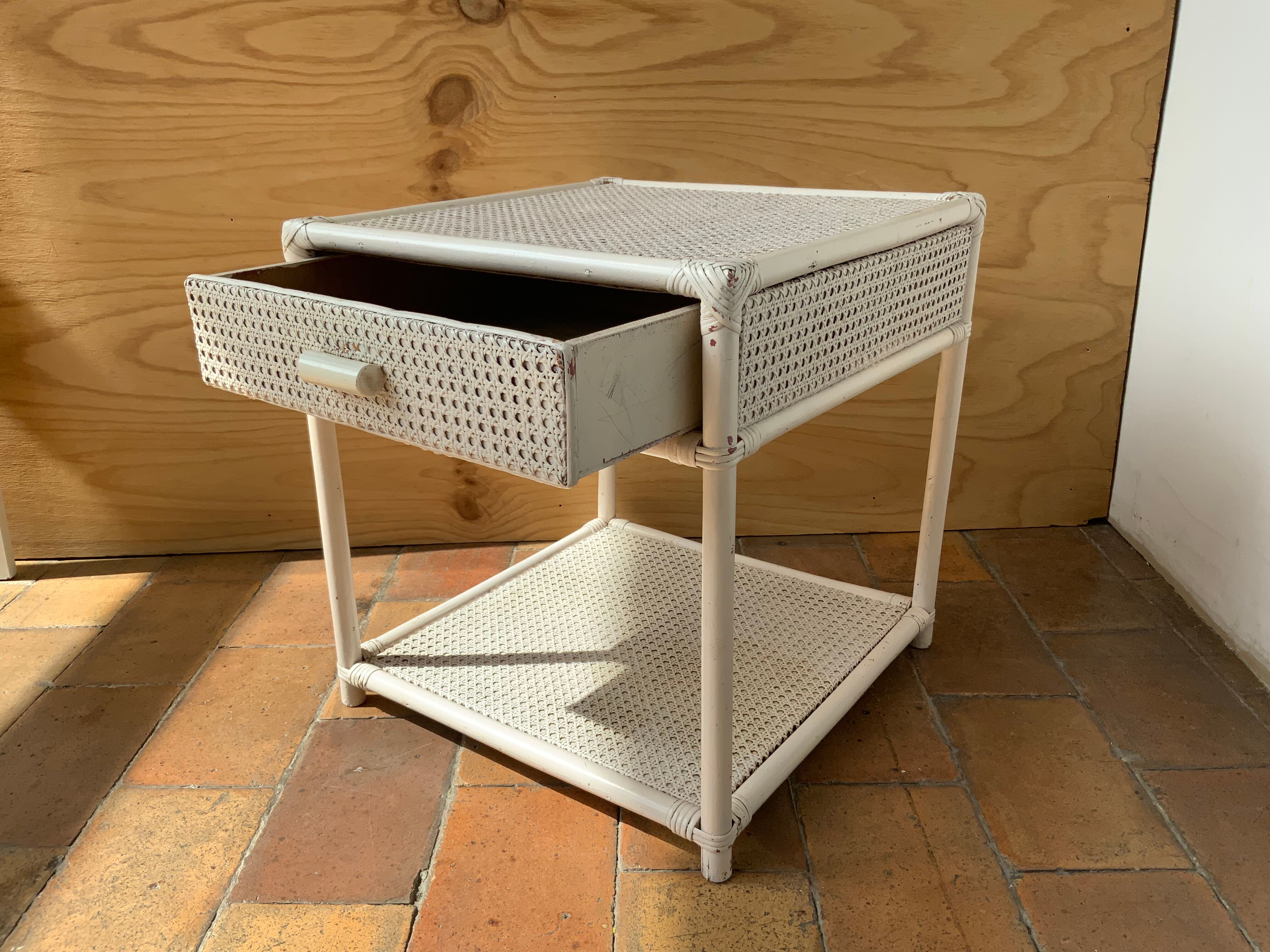 Nightstand or rattan bedside