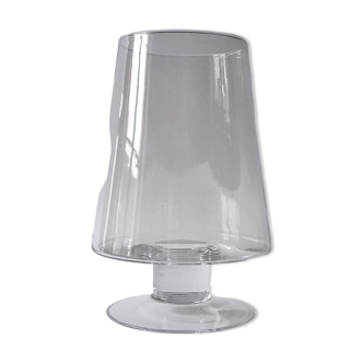 Old transparent glass vase