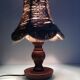 Wooden bedside lamp and Lampshade in rope/vintage 60-70 years