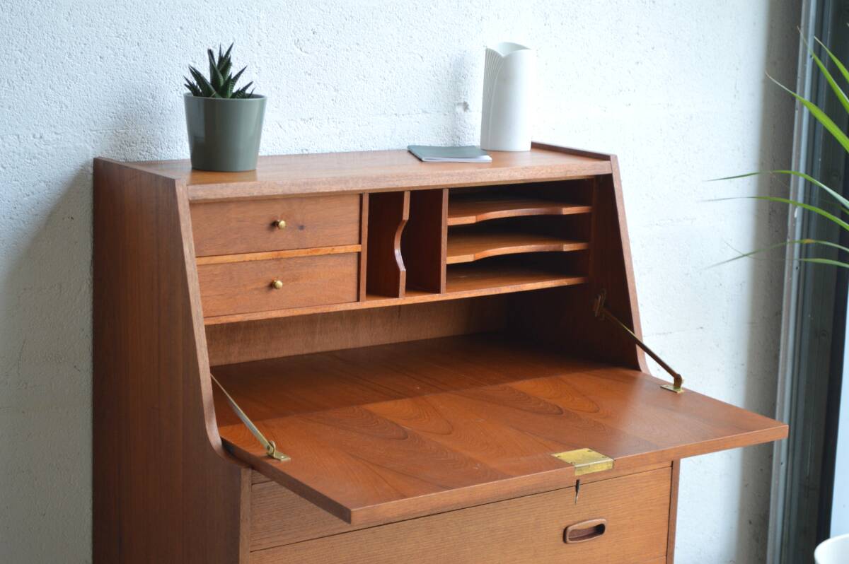 Teak secretary 77cm