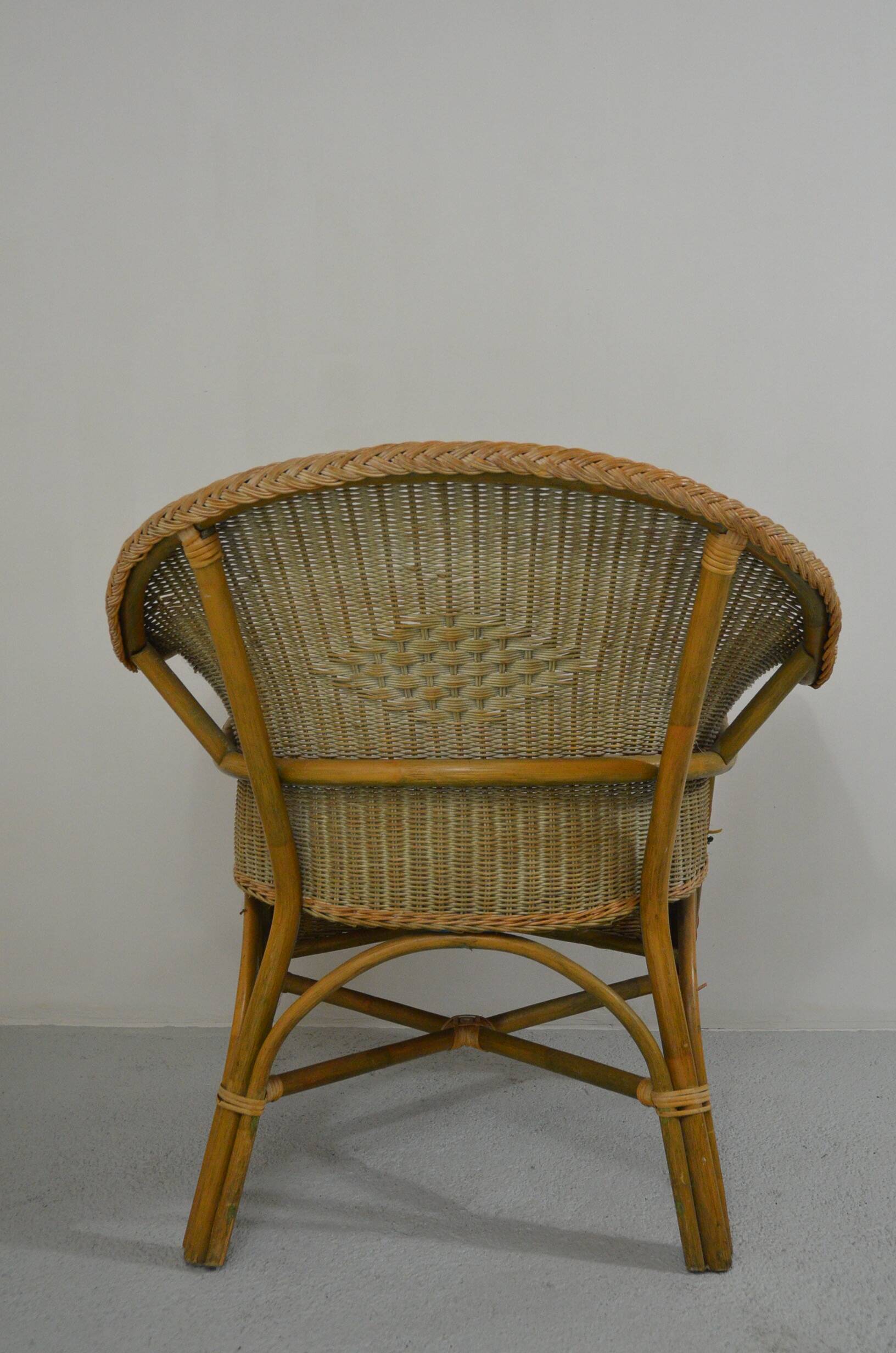 Rattan armchair