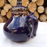 Blue and gold porcelain teapot