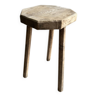 Tabouret tripode bois