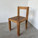 Brutalist pine chair