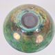 Vintage Handmade Green Luster Glaze Ceramic Bowl, 1960