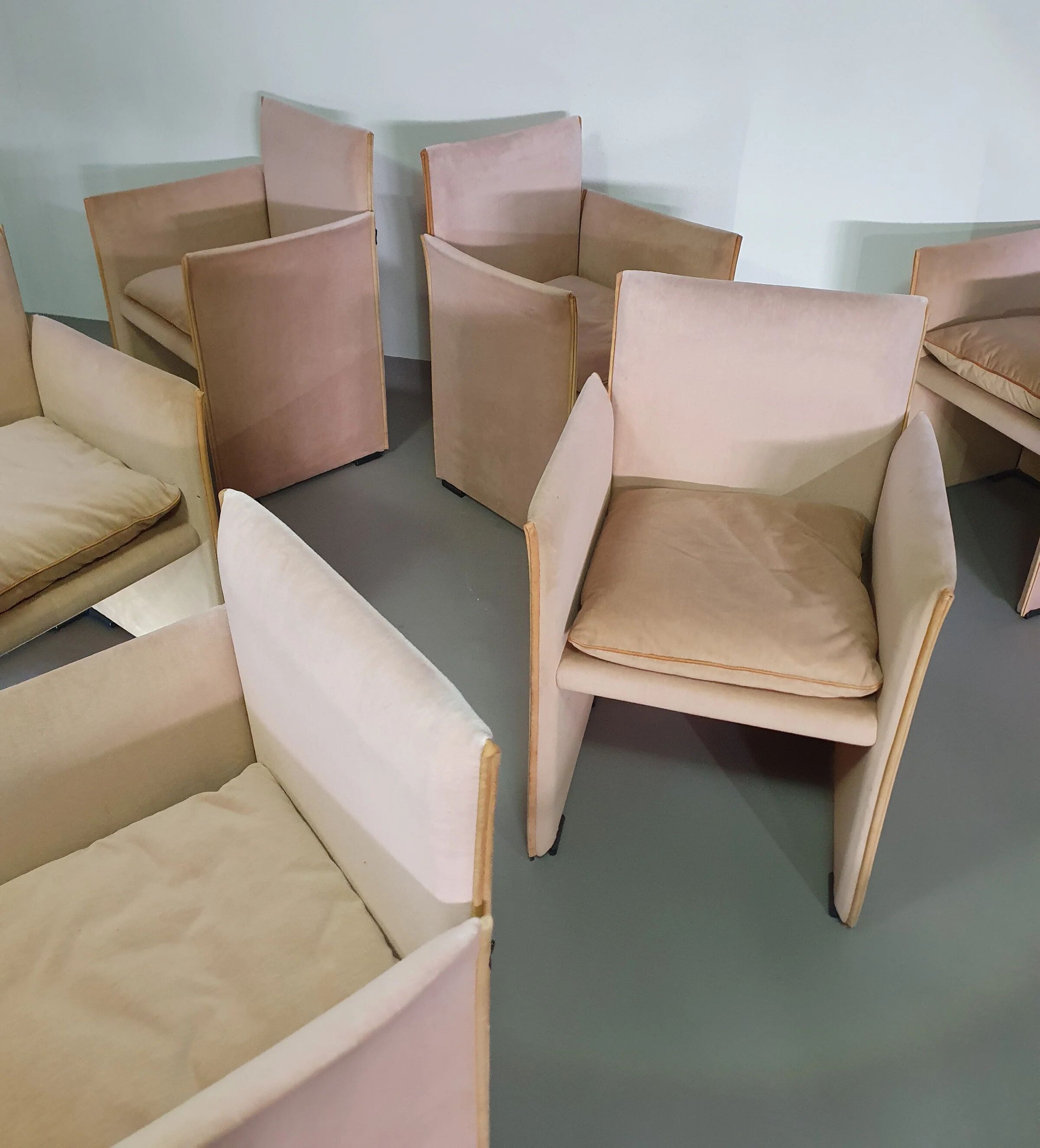 Set (6) by Mario Bellini 401 Break chairs for Cassina, 1990s
