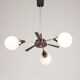 Mid-Century Modern Italian Chrome and Opaline Chandelier