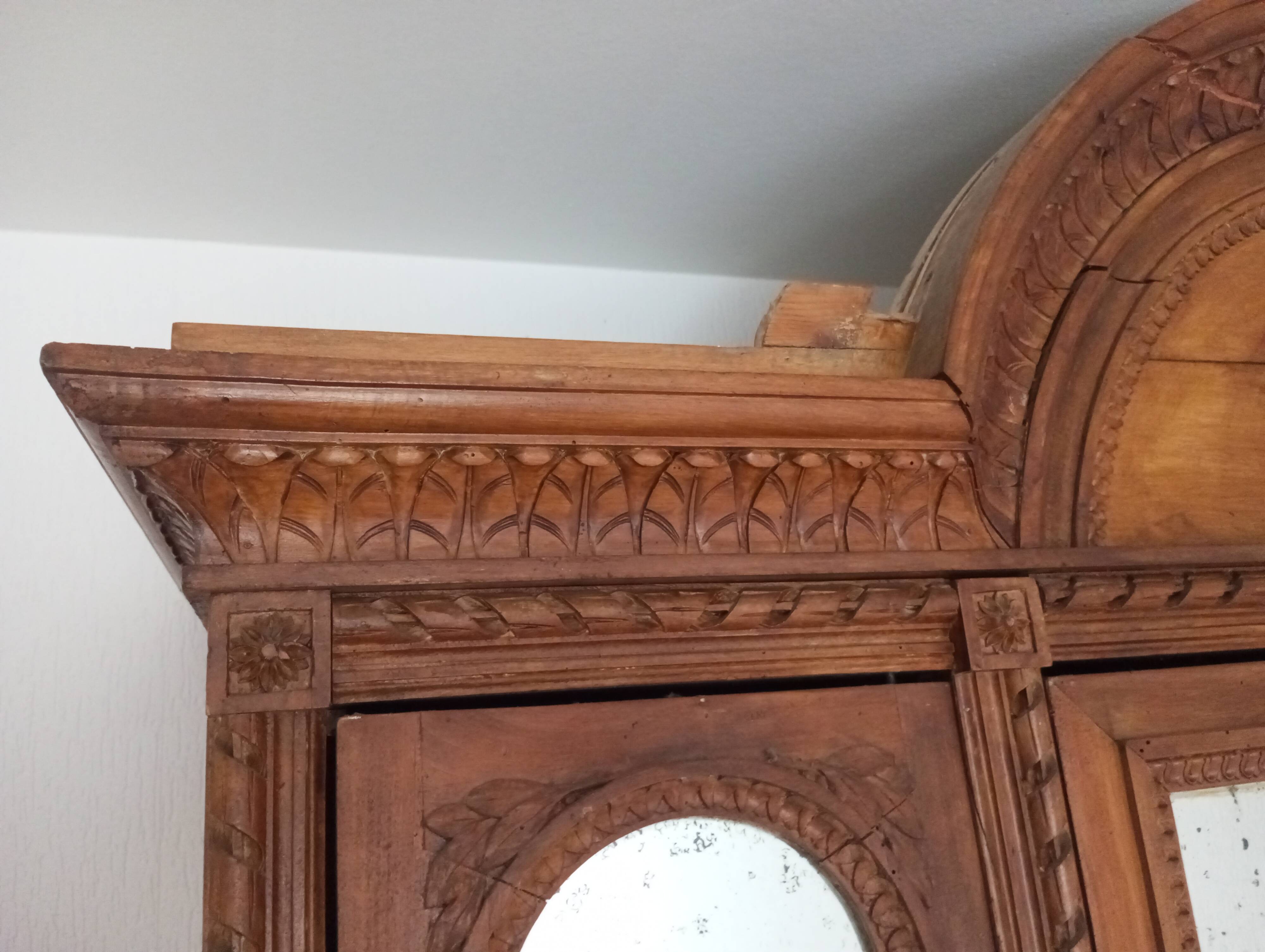 Old and large 3-door wardrobe