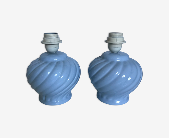 Pair of ceramic lamps