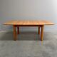 Large solid oak dining table by Wasa, 1990s