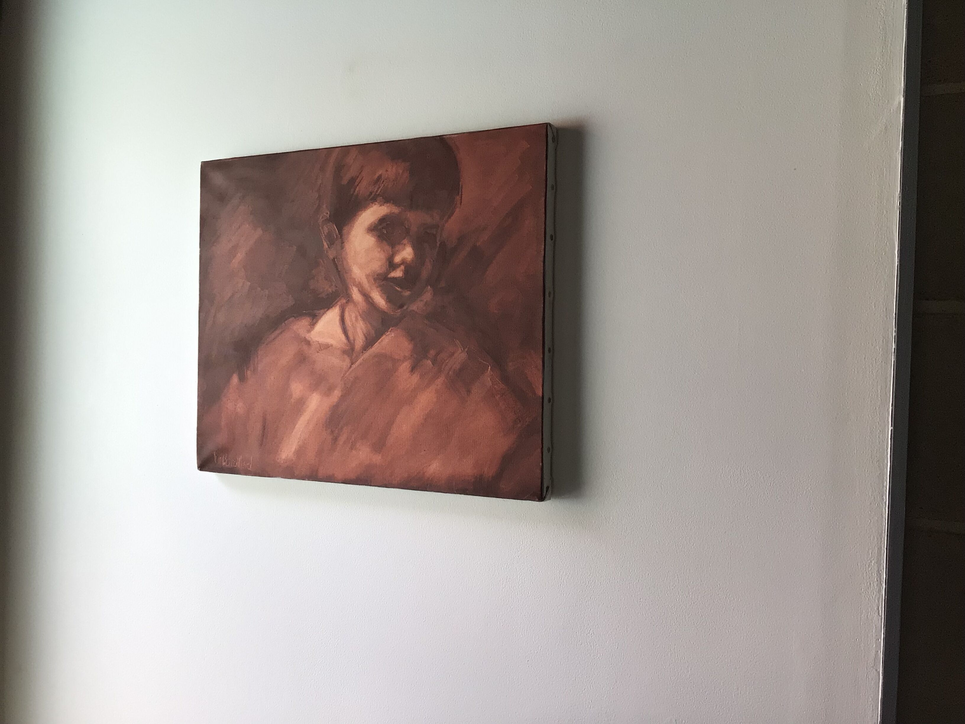 Canvas portrait land of his signed M.Bataillard