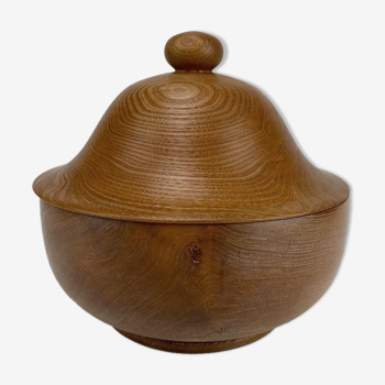 Wooden bowl turned bell shape
