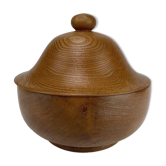 Wooden bowl turned bell shape