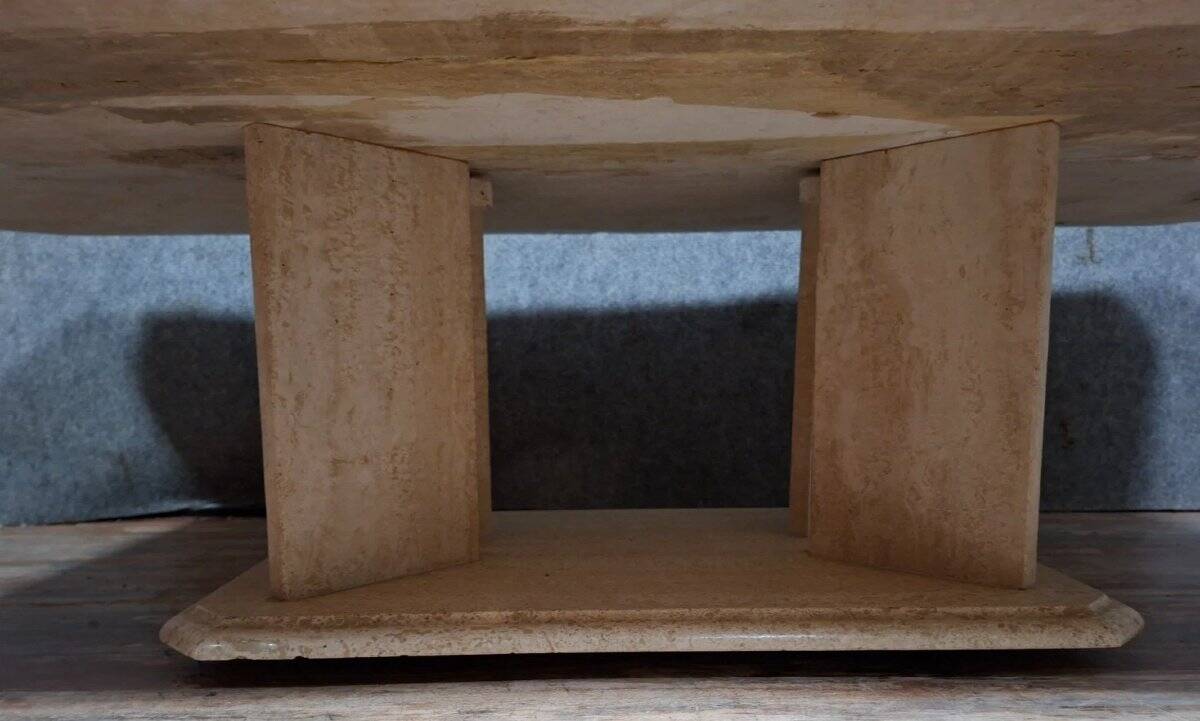 Travertine coffee table – 1970s work