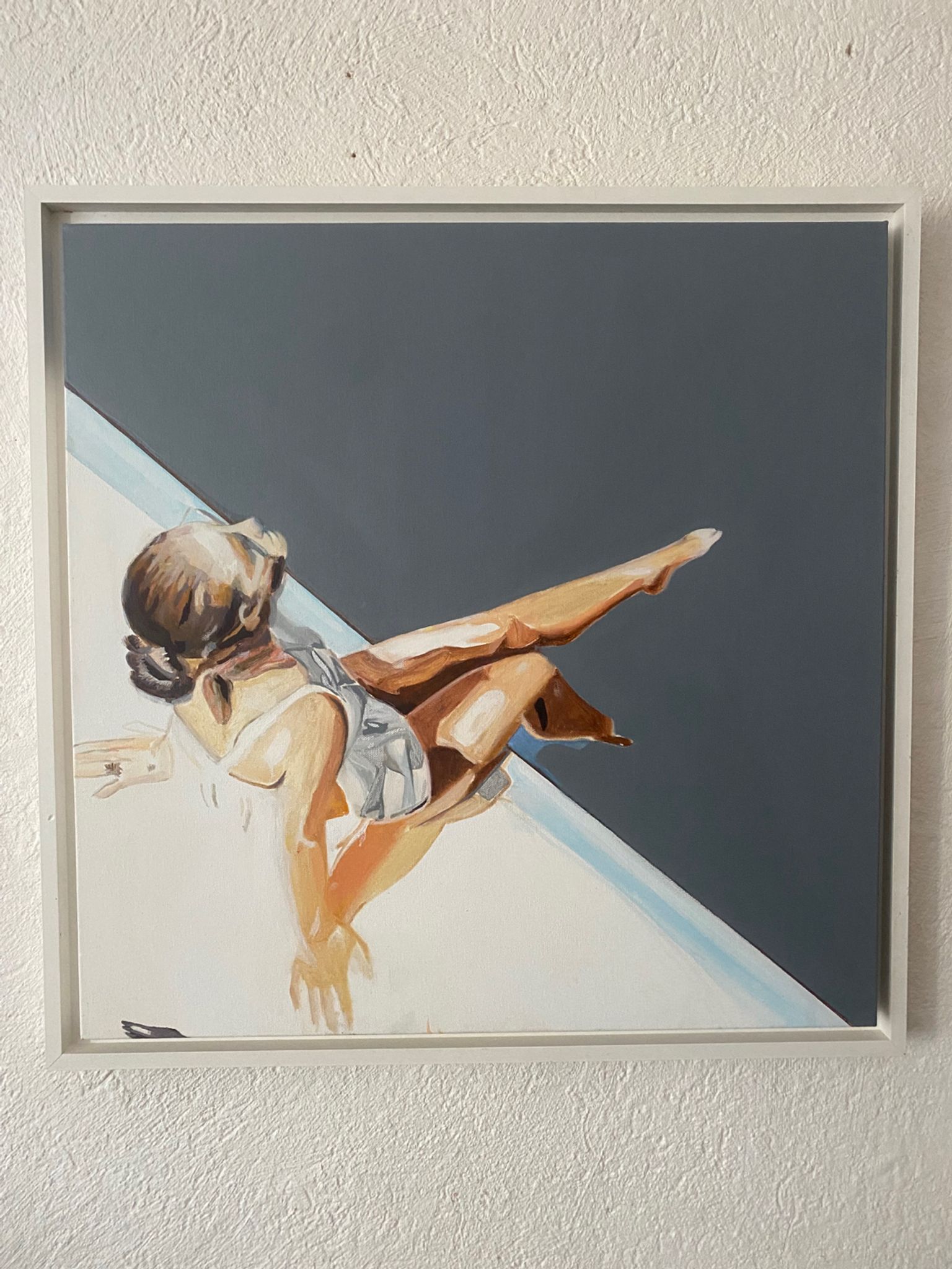 Peinture femme assise