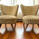 Set of 2 vintage cocktail chairs / single seats / armchairs