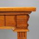 Antique oak desk with black laminate, 20th century