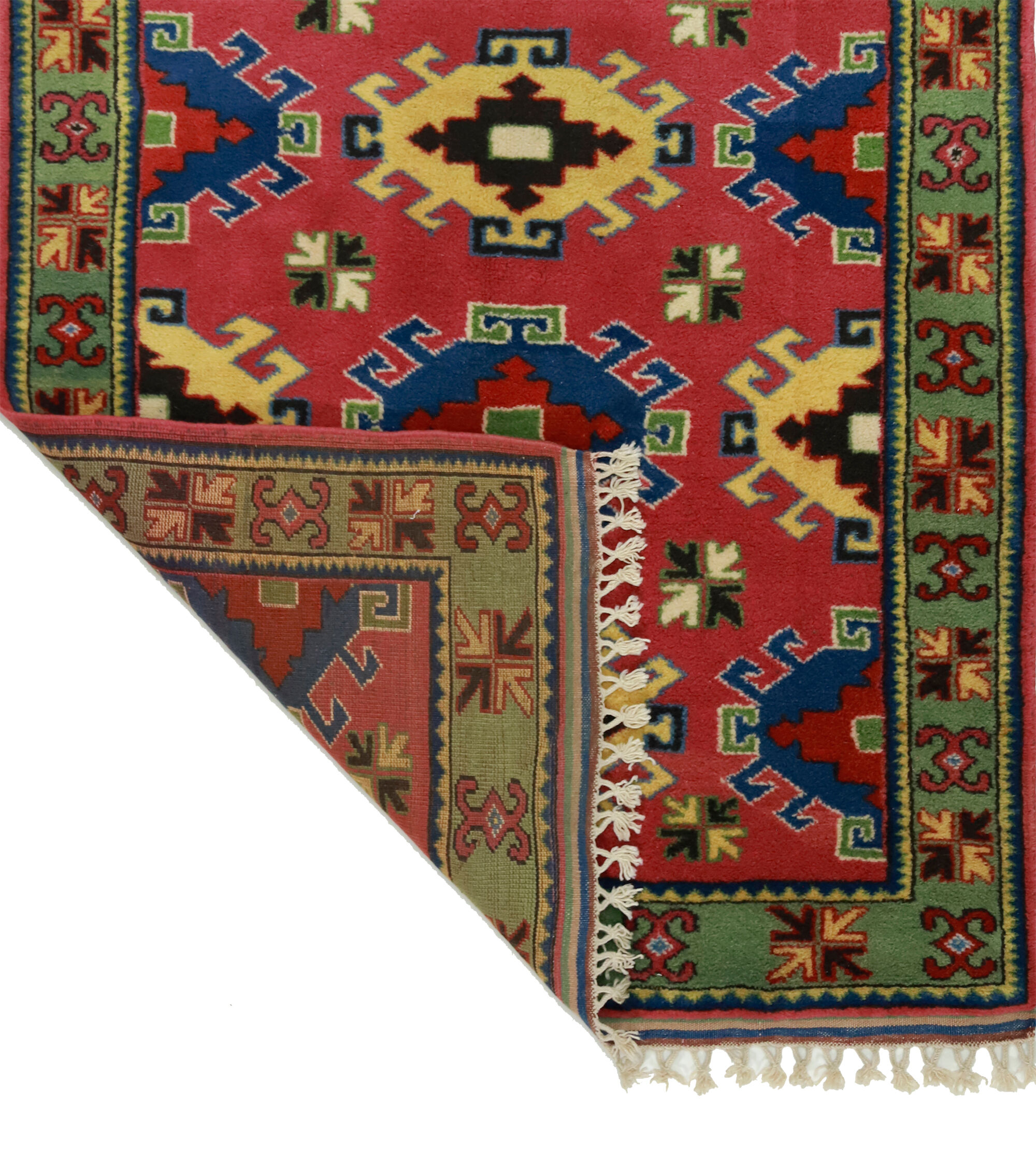 Anatolian handmade vintage rug 233 cm x 132 cm