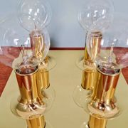 Tubular ceiling light in brass, Cosack Leuchten, 1970