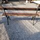 Garden bench cast iron bases and wooden seat