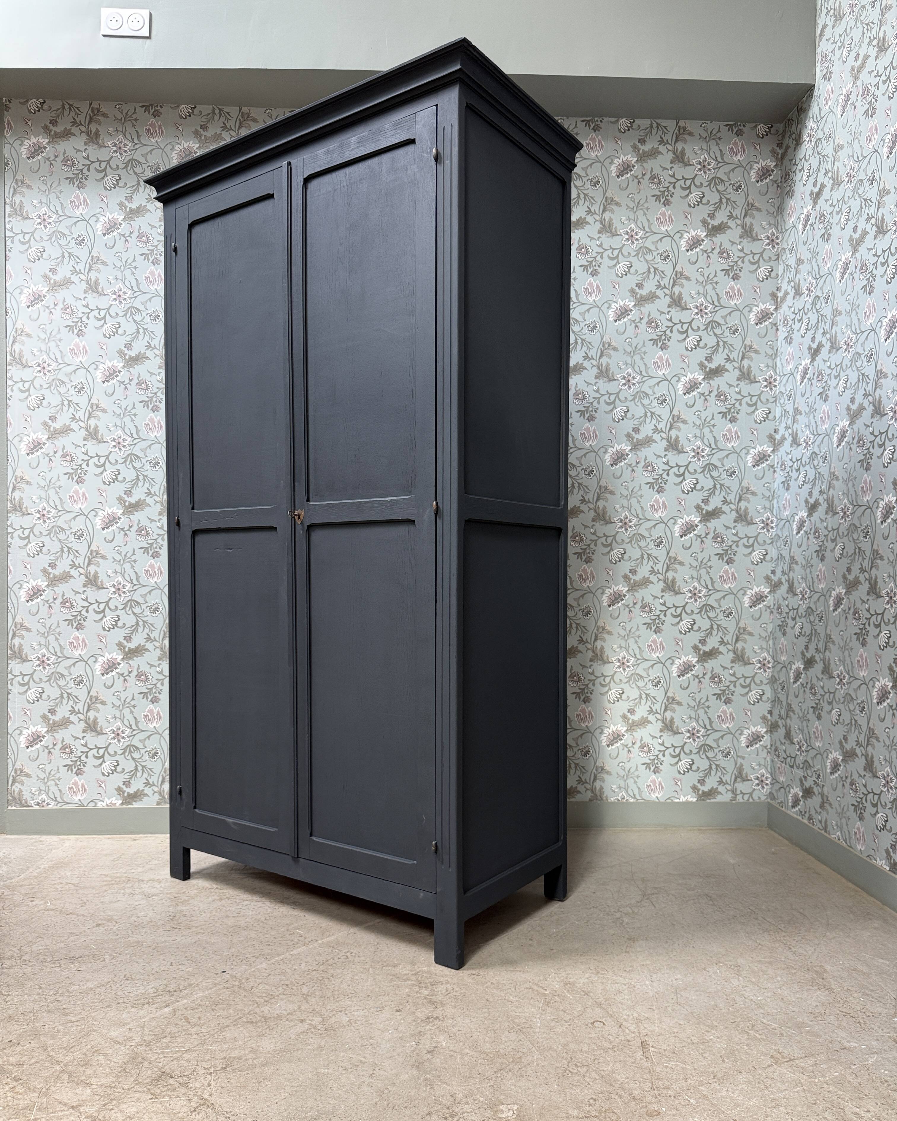 Large black Parisian wardrobe