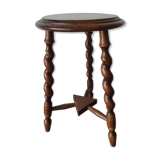 Tripod stool in turned wood (oak)
