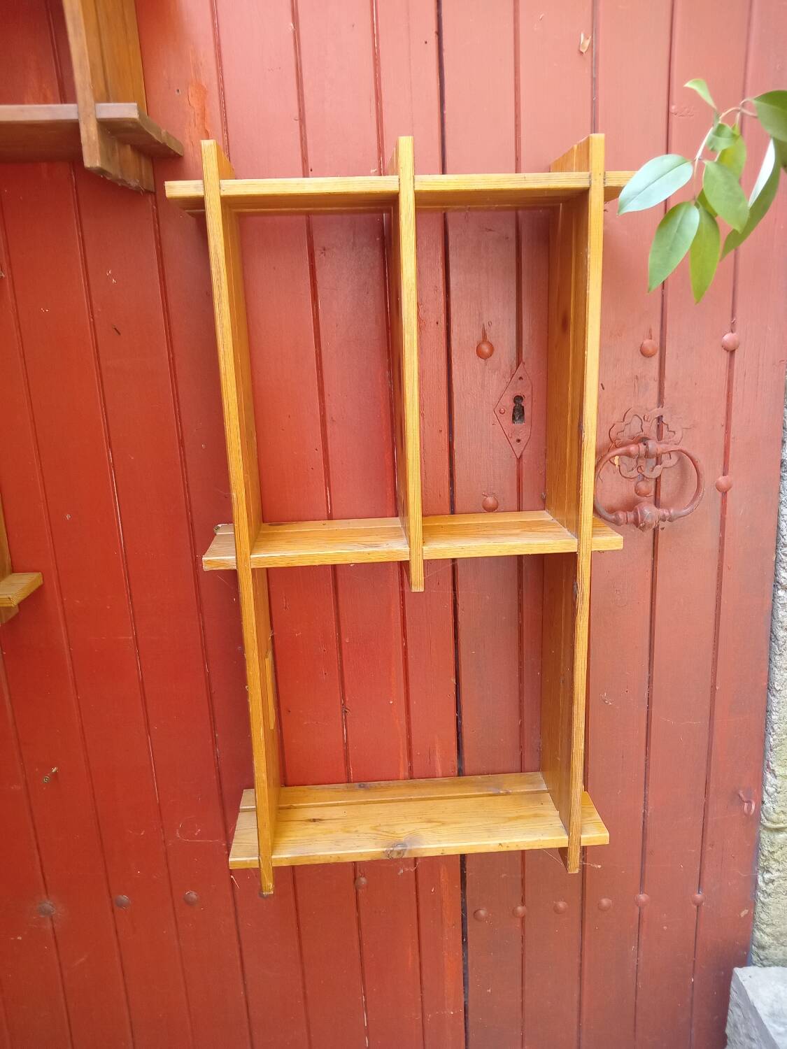 Three solid pine shelves