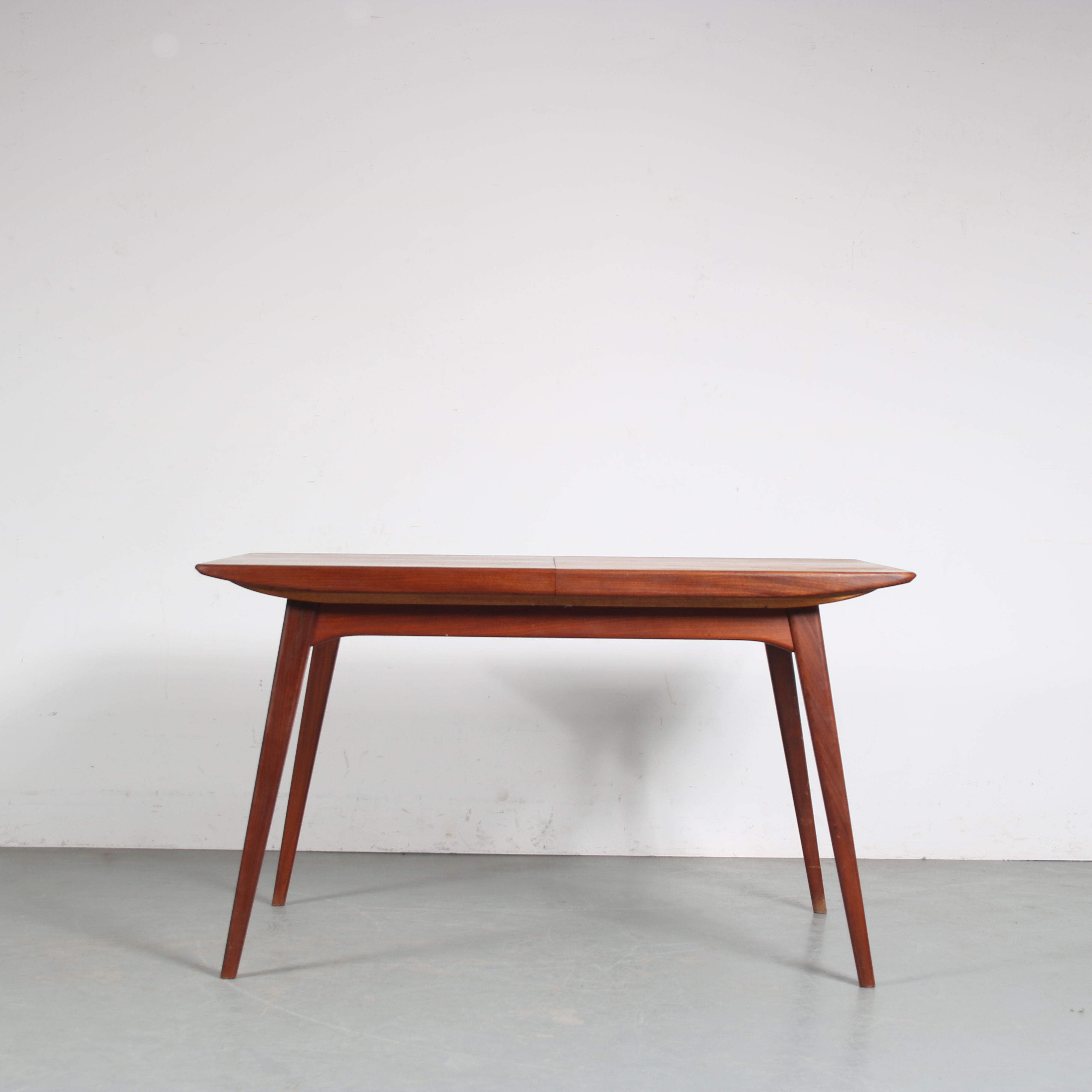 Extendible dining table by Louis van Teeffelen for Wébé, Netherlands 1950s