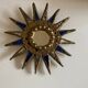 Sun mirror in gilded lead and blue glass Irena Jaworska 1960
