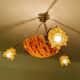 Art Deco pendant light in alabaster marble and bronze, 1930s