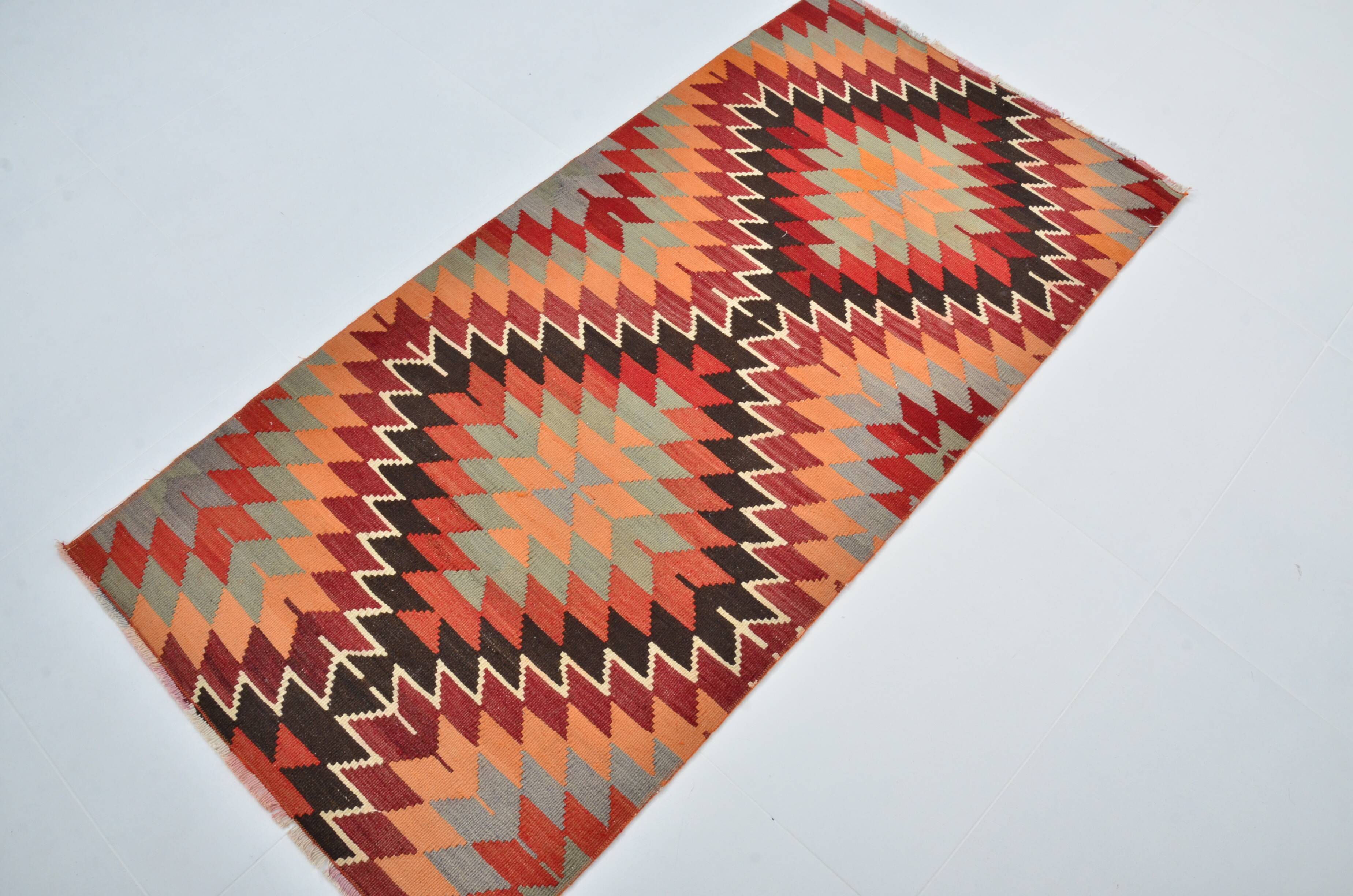 Decorative Oushak Vintage Kilim Rug sku 3409