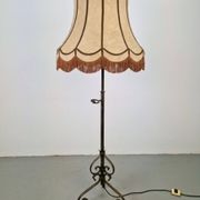 Lampe de sol en fer forgé réglable, années 1930