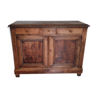 Parisian buffet 2 doors 3 drawers bahut rustic fir 19th century